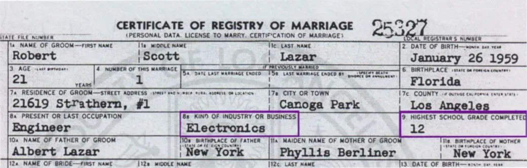 marriage certificate